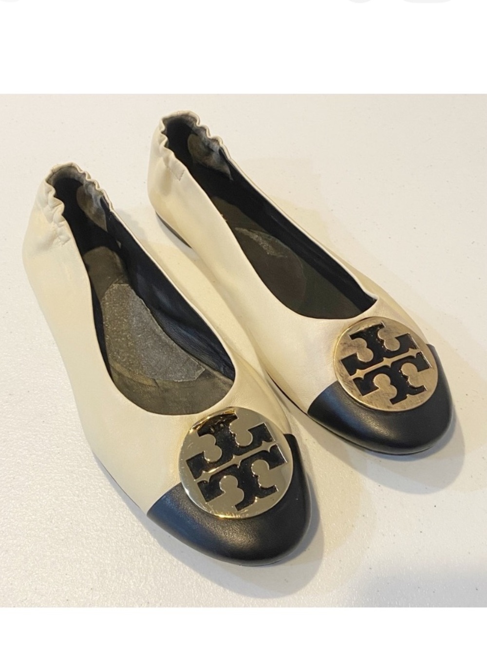 TORY BURCH Claire Cap Toe Ballet Flats 10.5